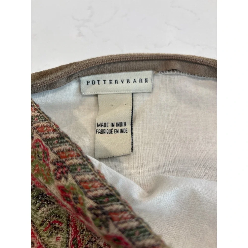 Pottery Barn Paisley Wool Blend Pillow Covers Set of 2 18x18 Boho Beautiful - Picture 3 of 7